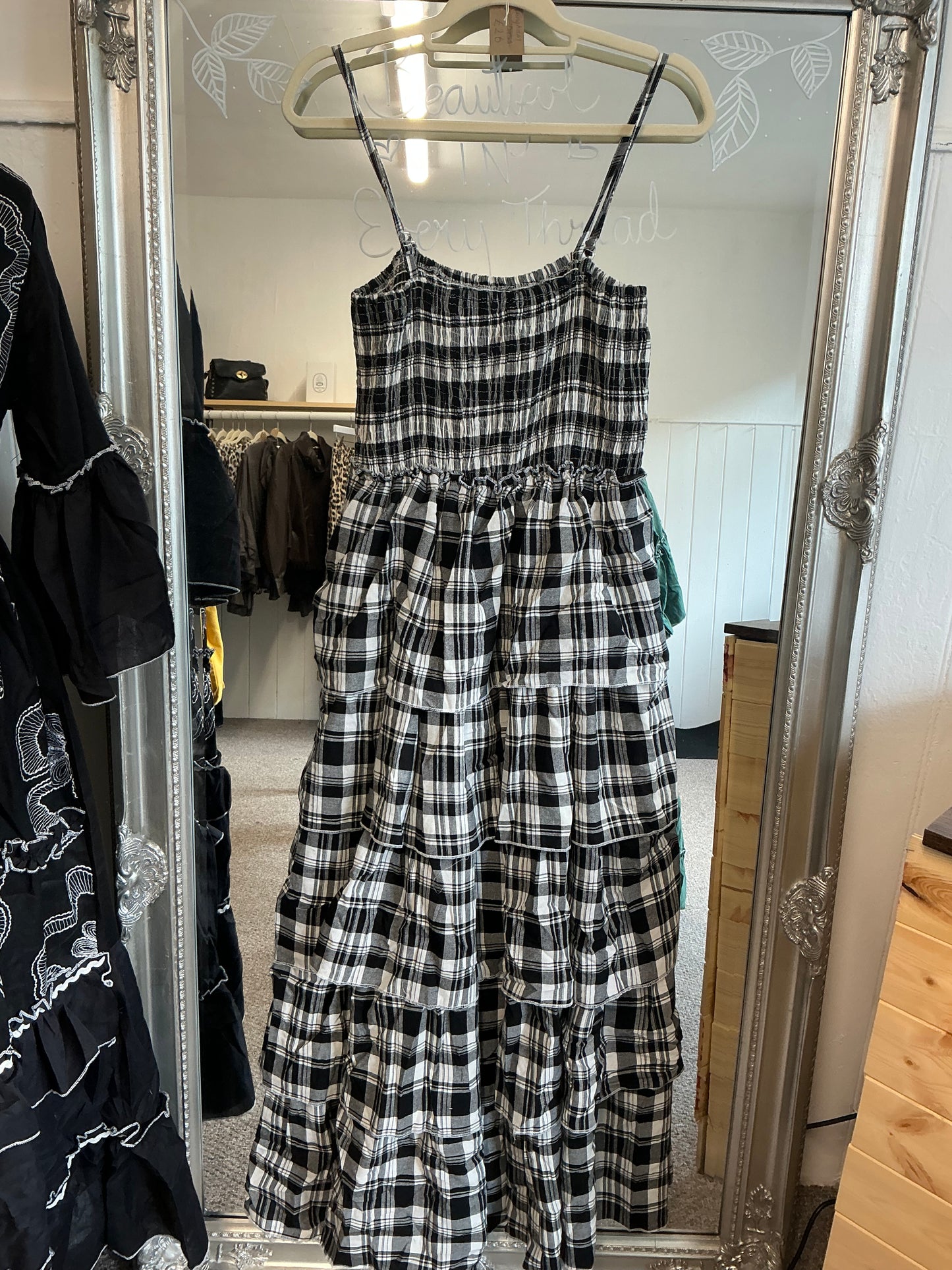 Black Gingham Dress