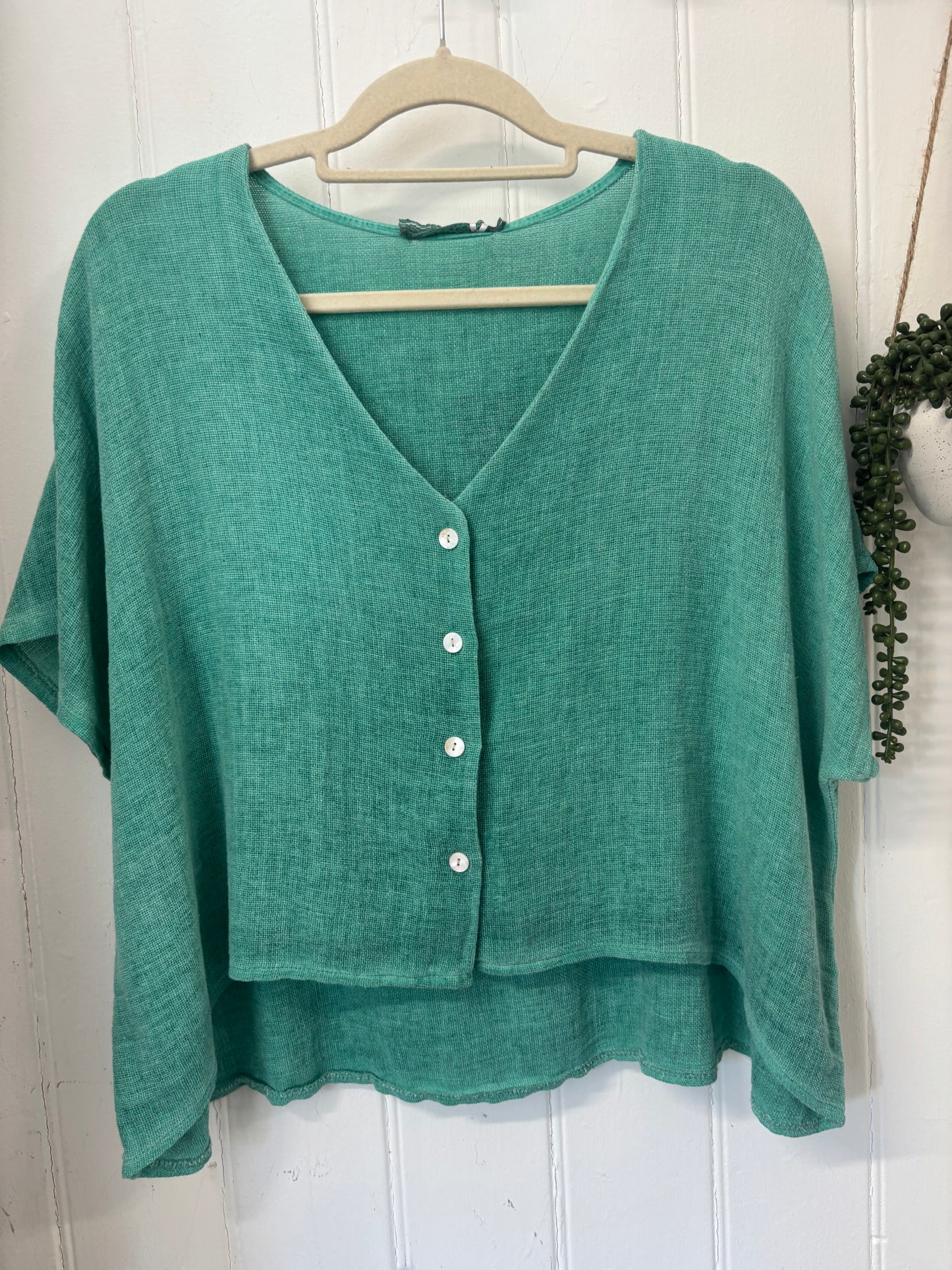 Palm Coast Button Top