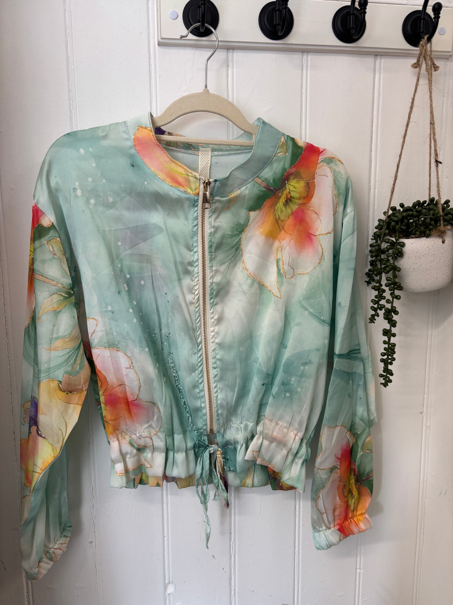 Silk Print Bomber