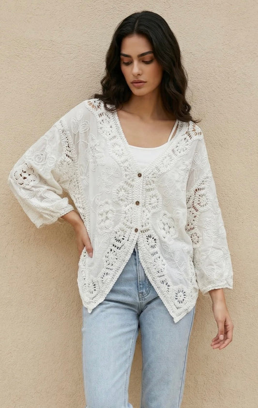 Crochet Detail Cardigan