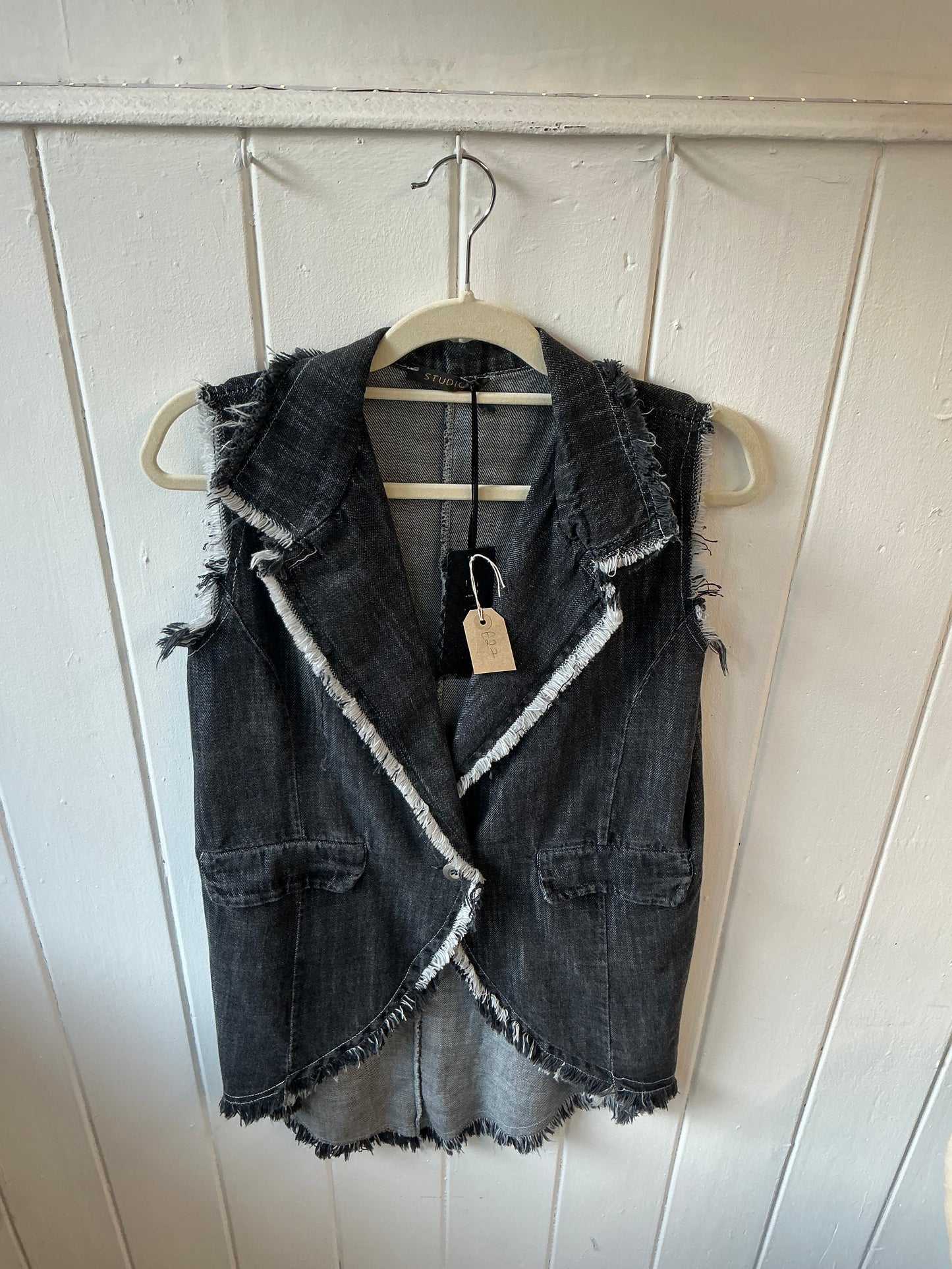 Black Denim Vest