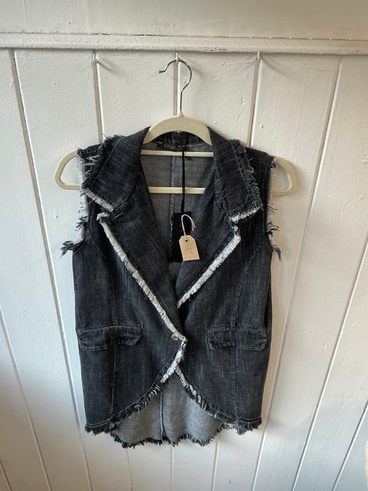 Black Denim Vest