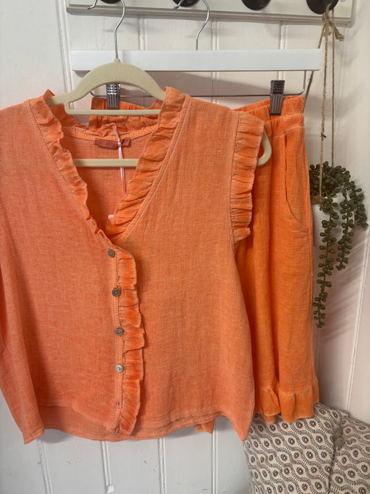 Palm Coast Ruffle Top