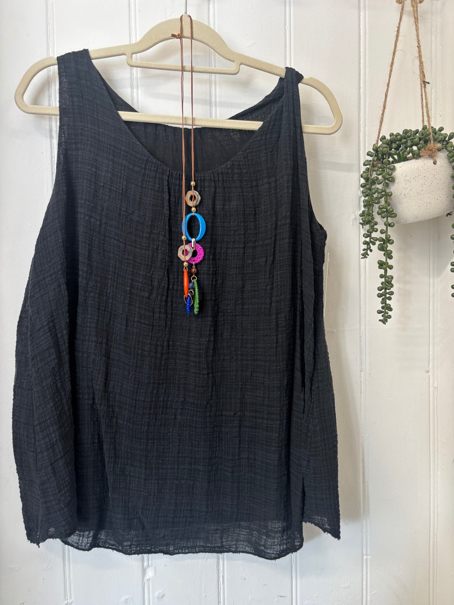 Cheesecloth Vest Tees