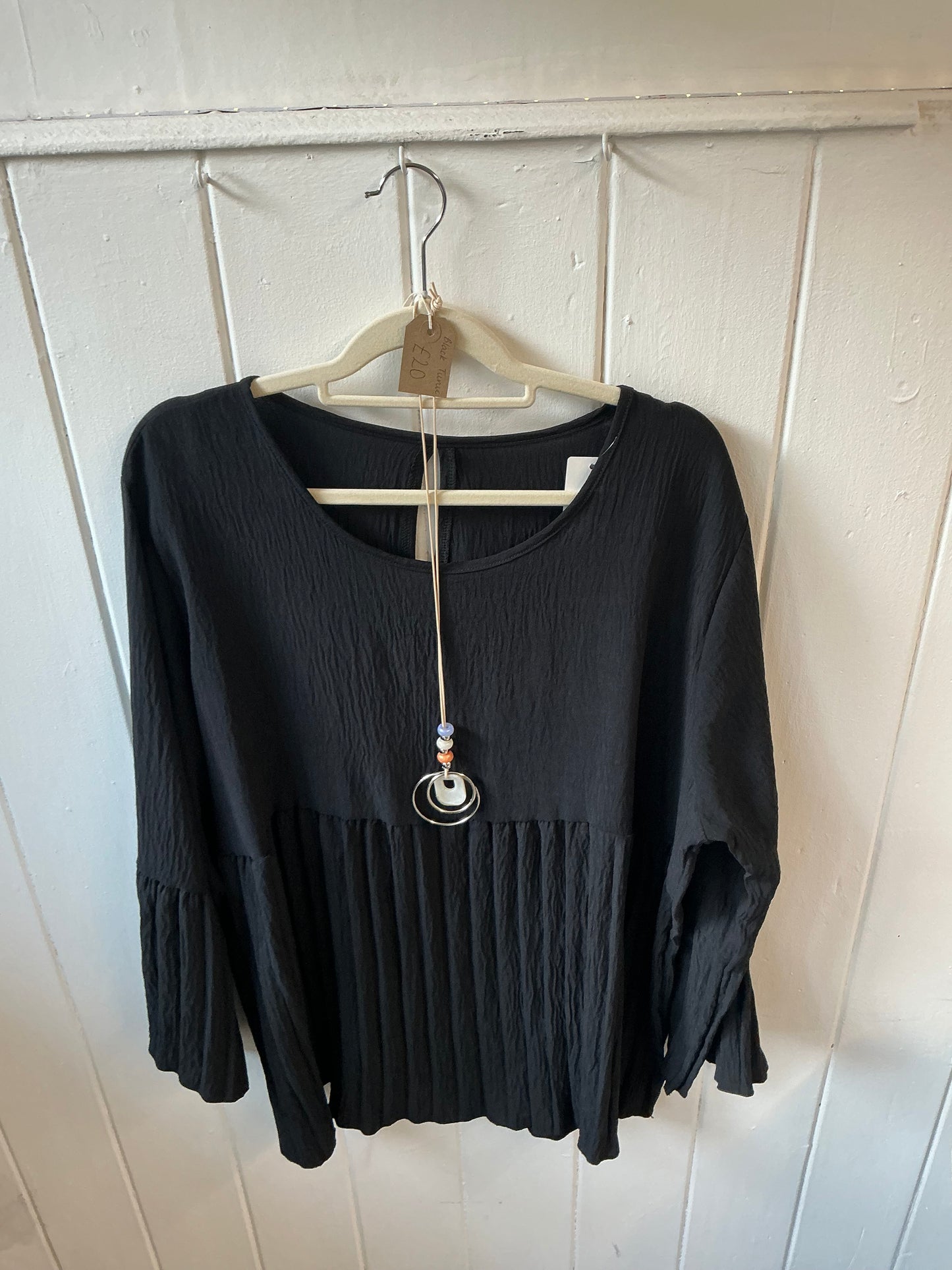Black Tunic with Necklace