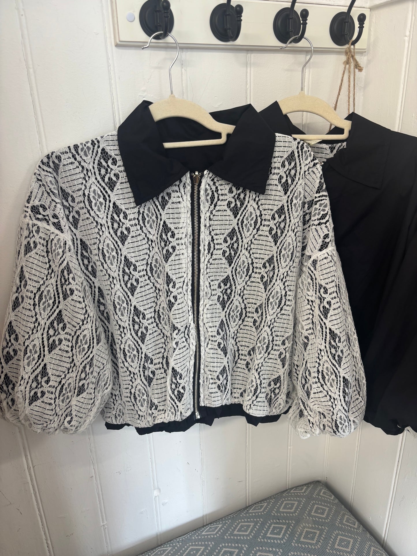Whisper Lace Reversible Bomber Jacket