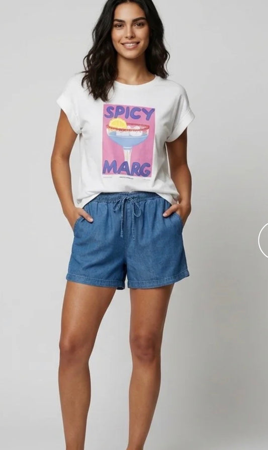 Chambray 'Denim Style' Shorts